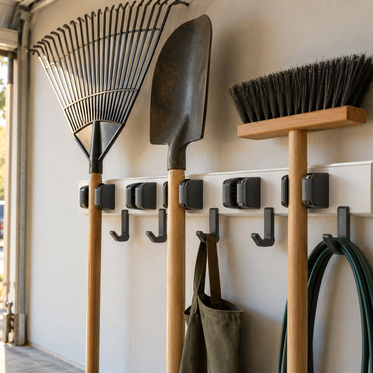 Wall-Mounted Broom and Utility Tool Holder