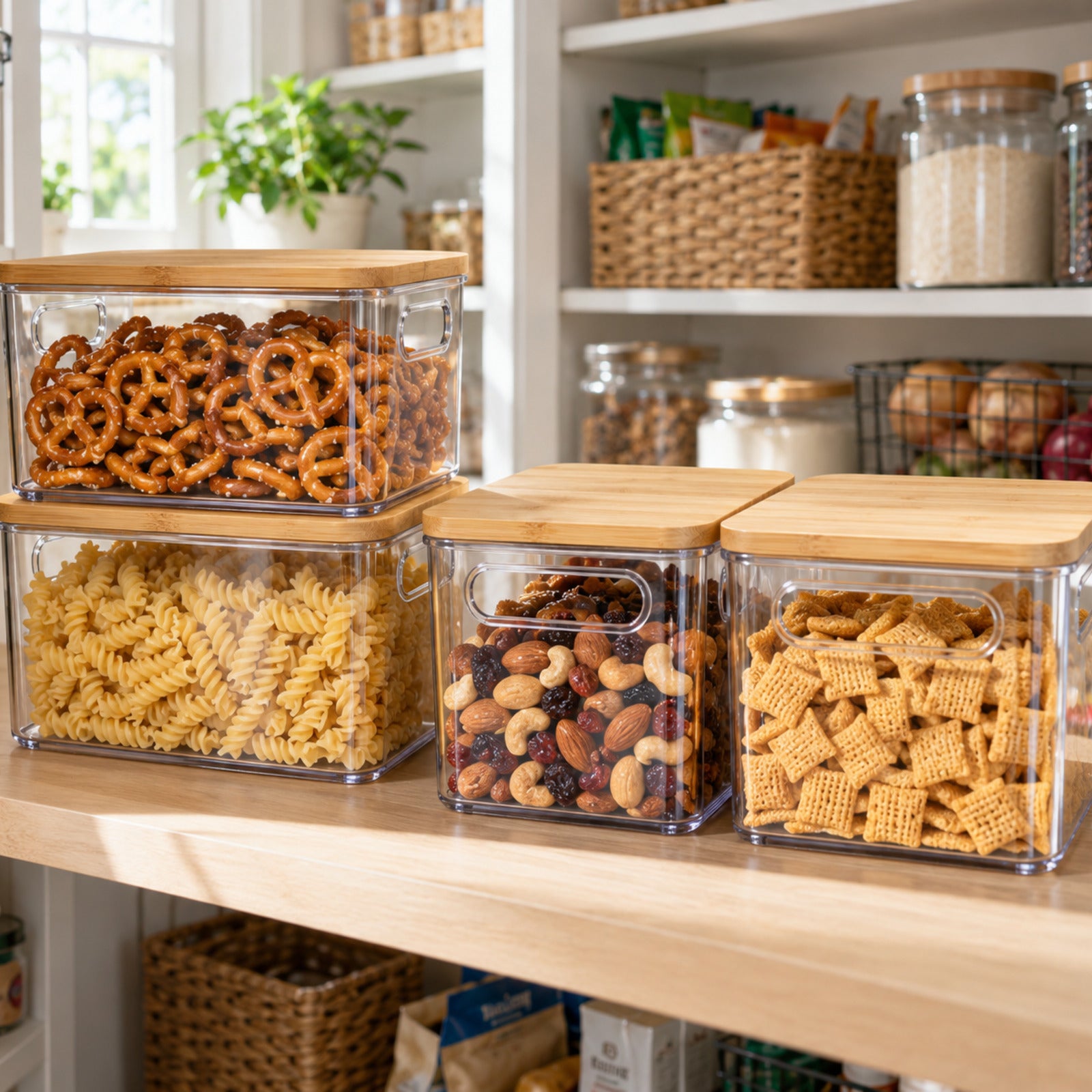 Organized pantry containers